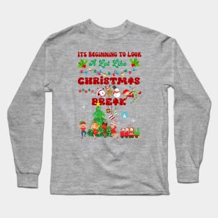 Christmas teacher, speech therapy, speech pathologist, slp, slpa, speech language pathology Long Sleeve T-Shirt